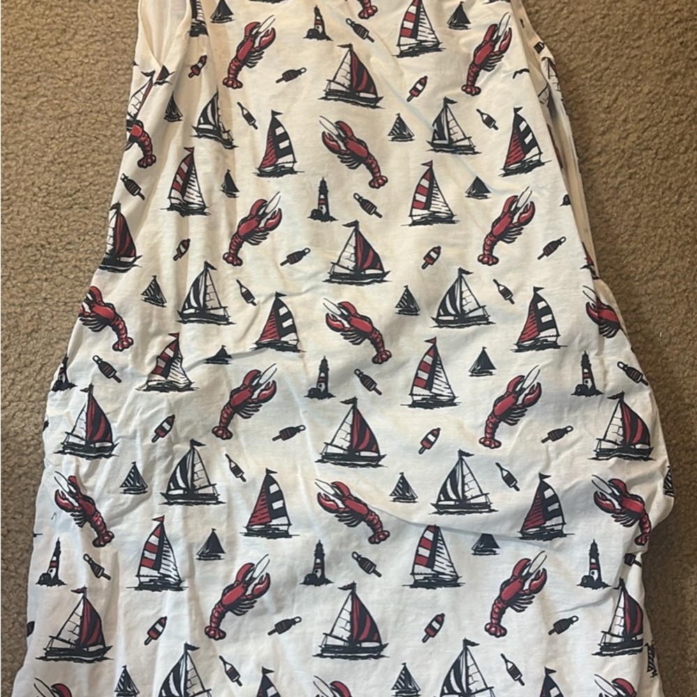 Sailboat and Lobster Print dress